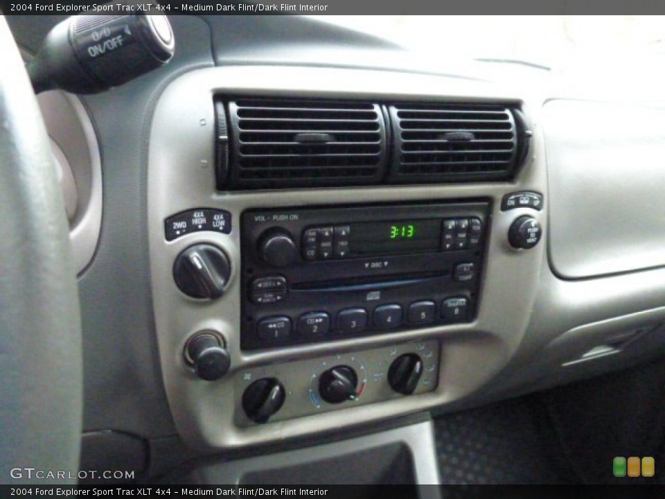 Medium Dark Flint/Dark Flint Interior Controls for the 2004 Ford Explorer Sport Trac XLT 4x4 #78887802