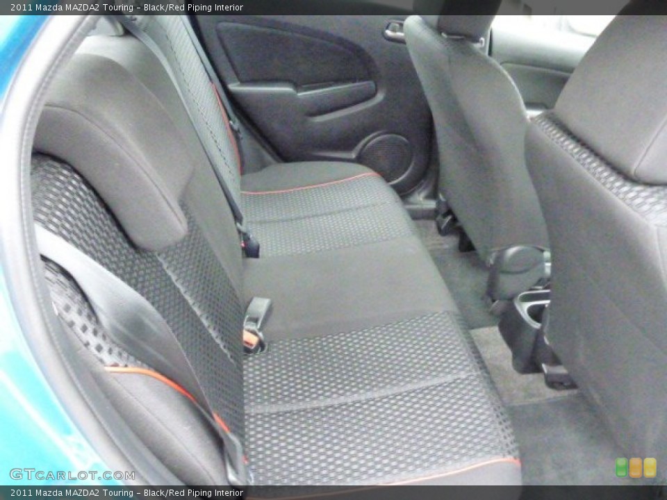 Black/Red Piping Interior Rear Seat for the 2011 Mazda MAZDA2 Touring #78888096