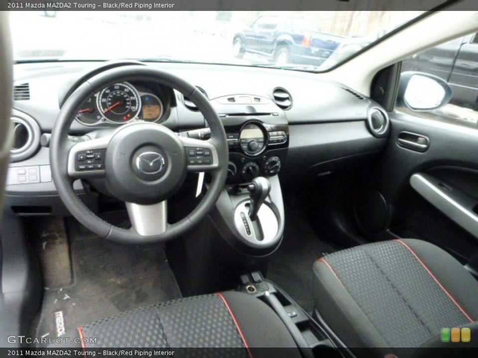 Black/Red Piping 2011 Mazda MAZDA2 Interiors