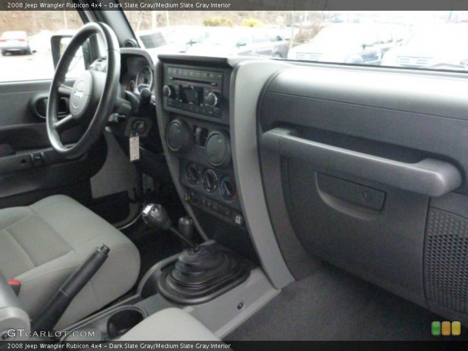 Dark Slate Gray/Medium Slate Gray Interior Dashboard for the 2008 Jeep Wrangler Rubicon 4x4 #78889104