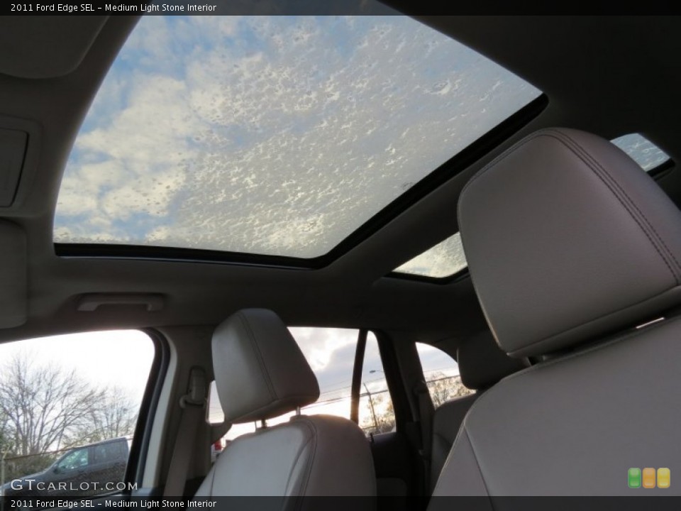 Medium Light Stone Interior Sunroof for the 2011 Ford Edge SEL #78889453