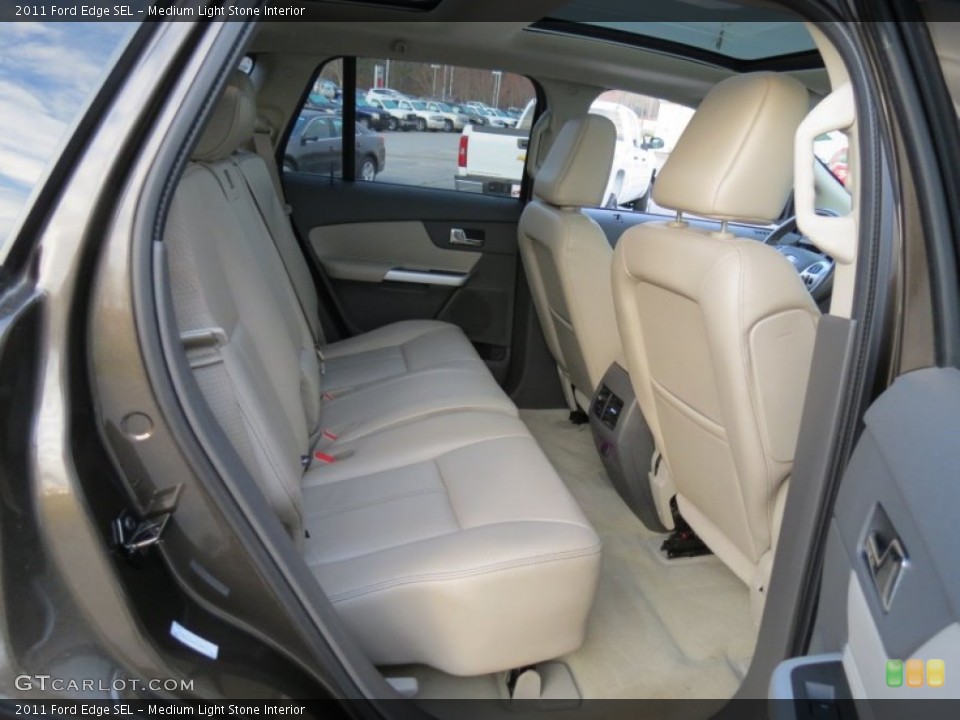 Medium Light Stone Interior Rear Seat for the 2011 Ford Edge SEL #78889523