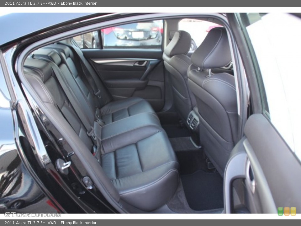 Ebony Black Interior Rear Seat for the 2011 Acura TL 3.7 SH-AWD #78889722