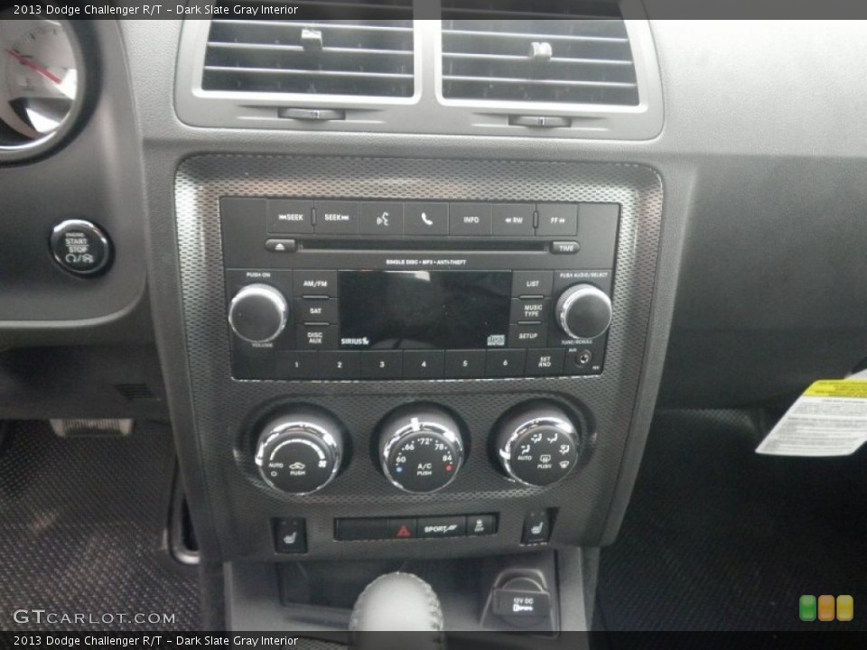 Dark Slate Gray Interior Controls for the 2013 Dodge Challenger R/T #78889903