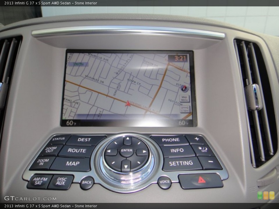 Stone Interior Navigation for the 2013 Infiniti G 37 x S Sport AWD Sedan #78890157