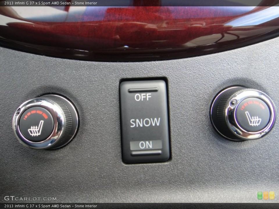 Stone Interior Controls for the 2013 Infiniti G 37 x S Sport AWD Sedan #78890239