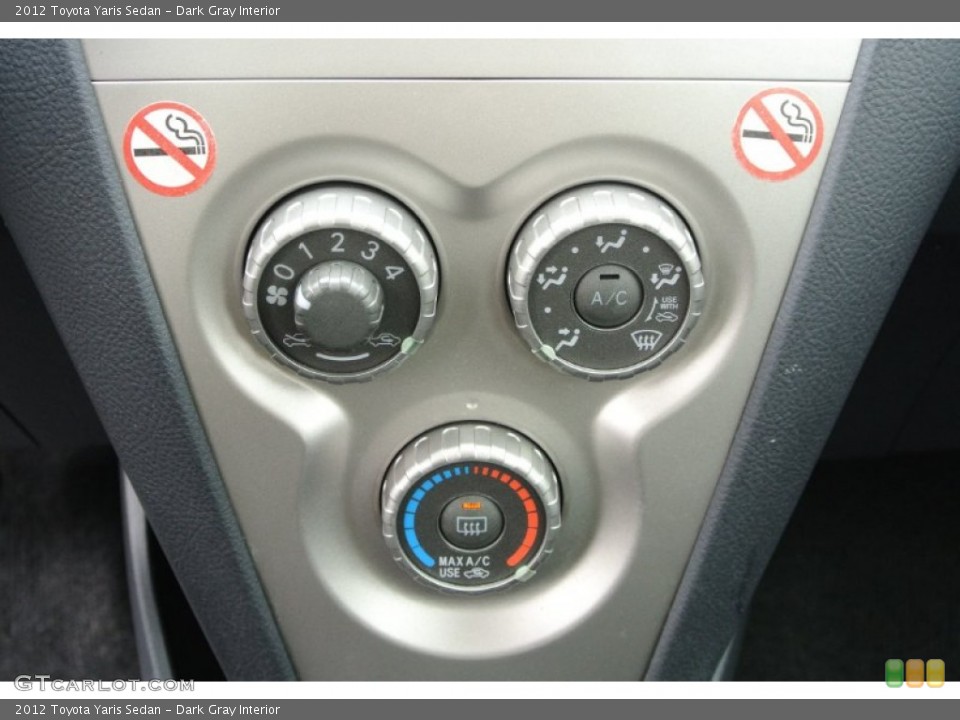 Dark Gray Interior Controls for the 2012 Toyota Yaris Sedan #78890463