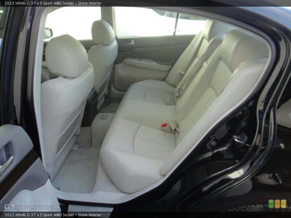 Stone Interior Rear Seat for the 2013 Infiniti G 37 x S Sport AWD Sedan #78890541