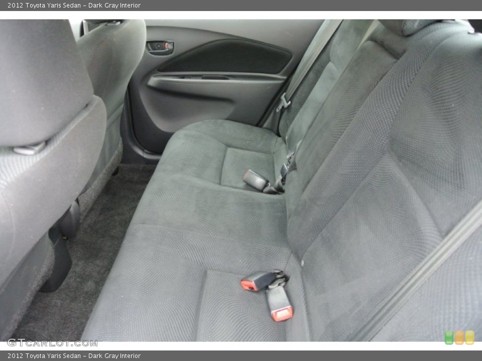 Dark Gray Interior Rear Seat for the 2012 Toyota Yaris Sedan #78890568