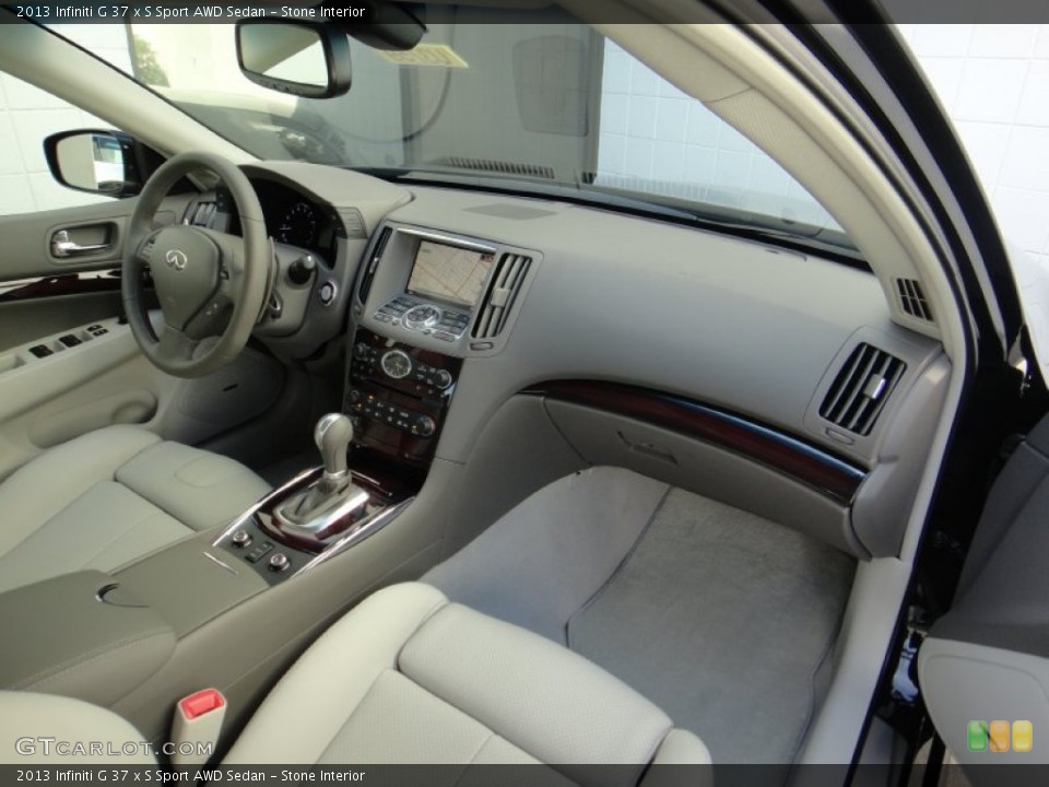 Stone Interior Dashboard for the 2013 Infiniti G 37 x S Sport AWD Sedan #78890664