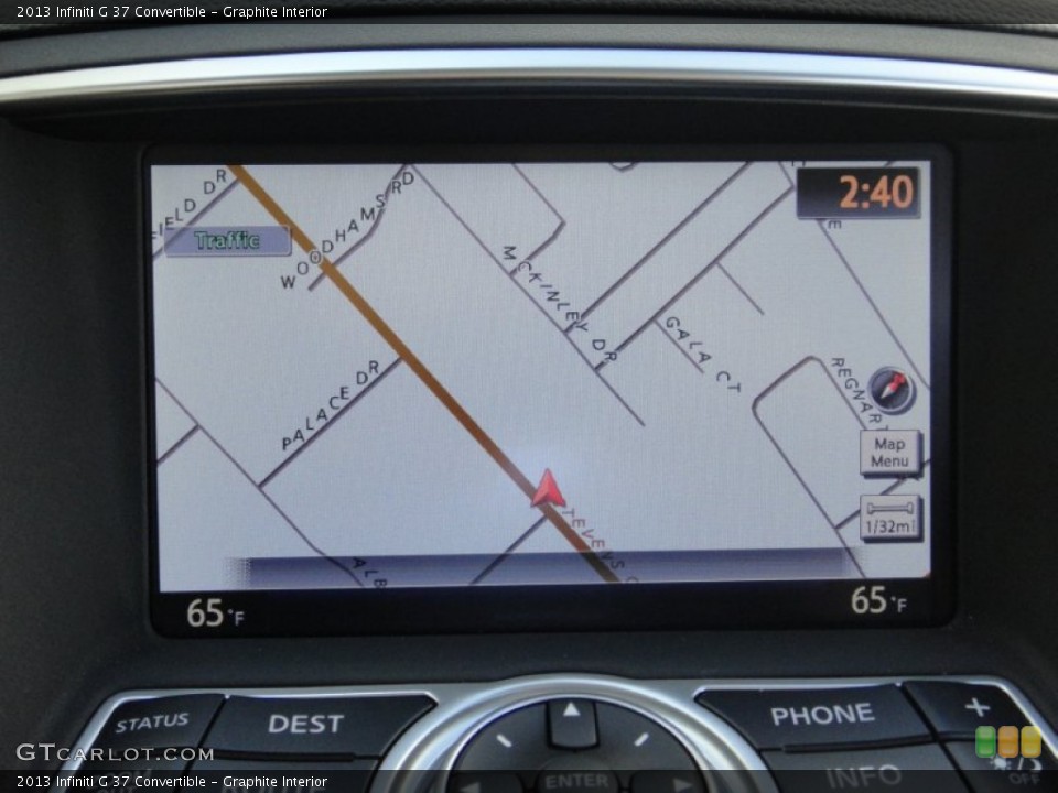 Graphite Interior Navigation for the 2013 Infiniti G 37 Convertible #78891128