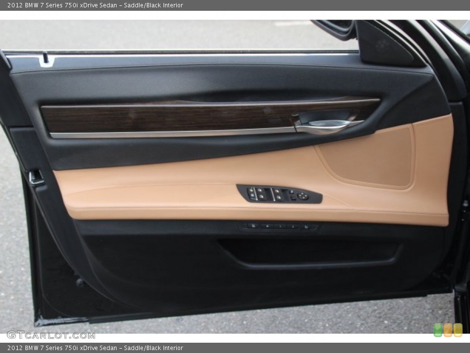 Saddle/Black Interior Door Panel for the 2012 BMW 7 Series 750i xDrive Sedan #78891342