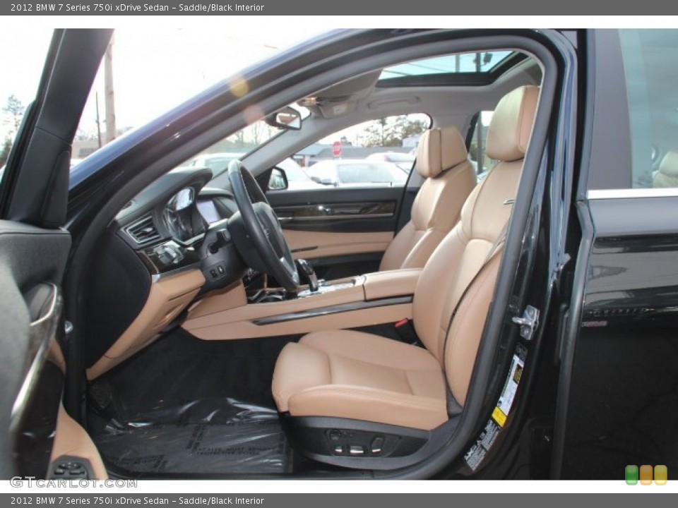 Saddle/Black Interior Photo for the 2012 BMW 7 Series 750i xDrive Sedan #78891384