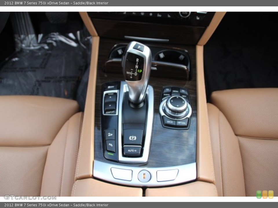 Saddle/Black Interior Transmission for the 2012 BMW 7 Series 750i xDrive Sedan #78891459
