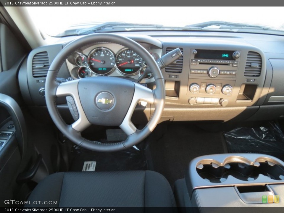 Ebony Interior Dashboard for the 2013 Chevrolet Silverado 2500HD LT Crew Cab #78891954