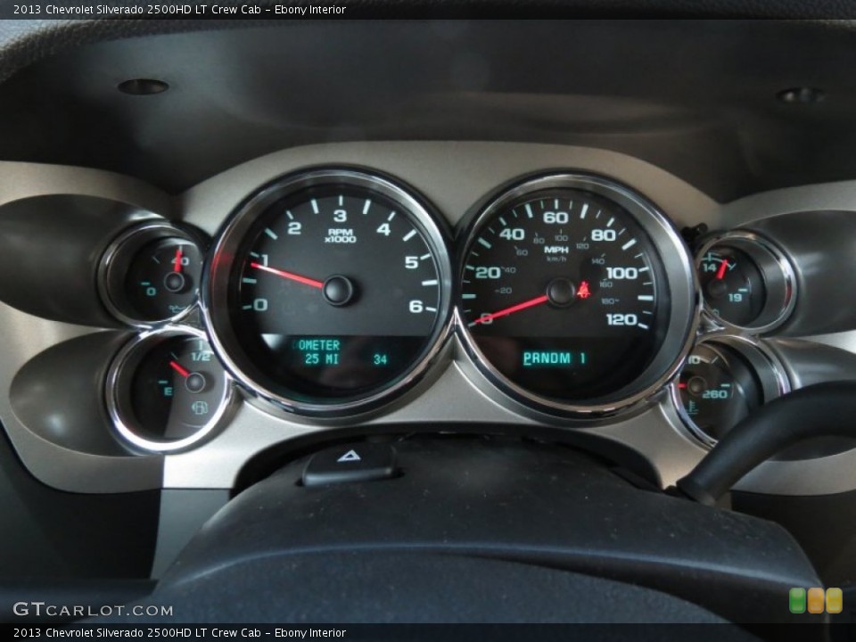 Ebony Interior Gauges for the 2013 Chevrolet Silverado 2500HD LT Crew Cab #78891990