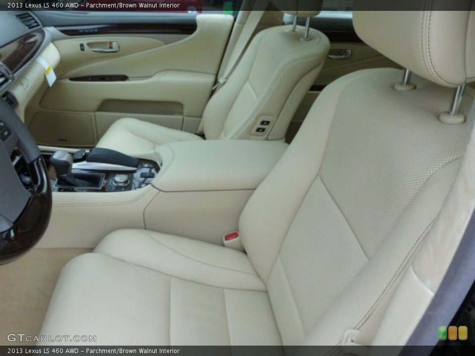 Parchment/Brown Walnut 2013 Lexus LS Interiors