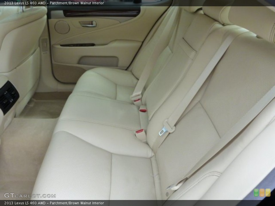 Parchment/Brown Walnut Interior Rear Seat for the 2013 Lexus LS 460 AWD #78893902