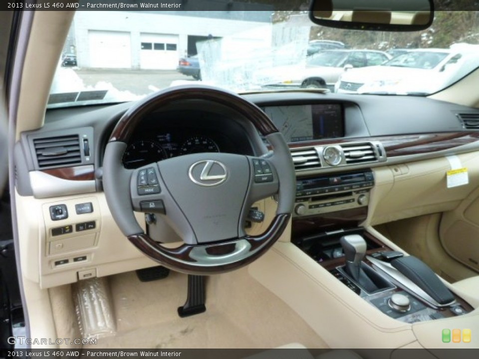 Parchment/Brown Walnut Interior Photo for the 2013 Lexus LS 460 AWD #78893916