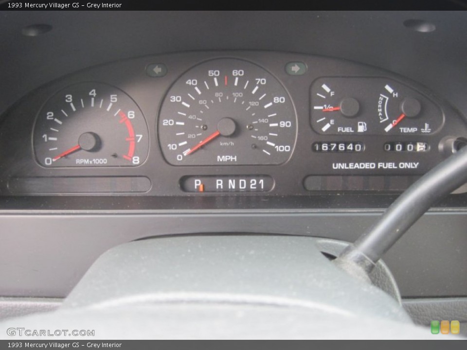 Grey Interior Gauges for the 1993 Mercury Villager GS #78894047