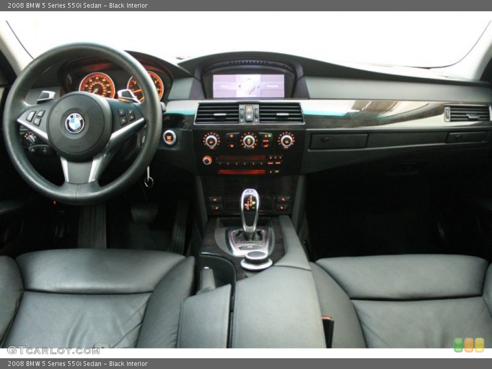 Black Interior Dashboard for the 2008 BMW 5 Series 550i Sedan #78894281