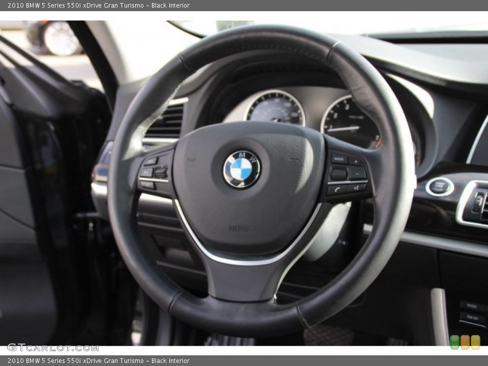 Black Interior Steering Wheel for the 2010 BMW 5 Series 550i xDrive Gran Turismo #78894469
