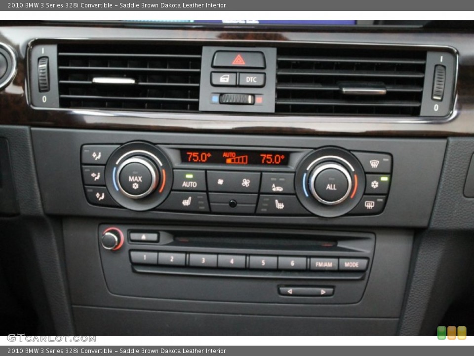 Saddle Brown Dakota Leather Interior Controls for the 2010 BMW 3 Series 328i Convertible #78895113
