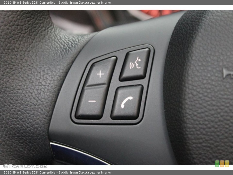 Saddle Brown Dakota Leather Interior Controls for the 2010 BMW 3 Series 328i Convertible #78895176