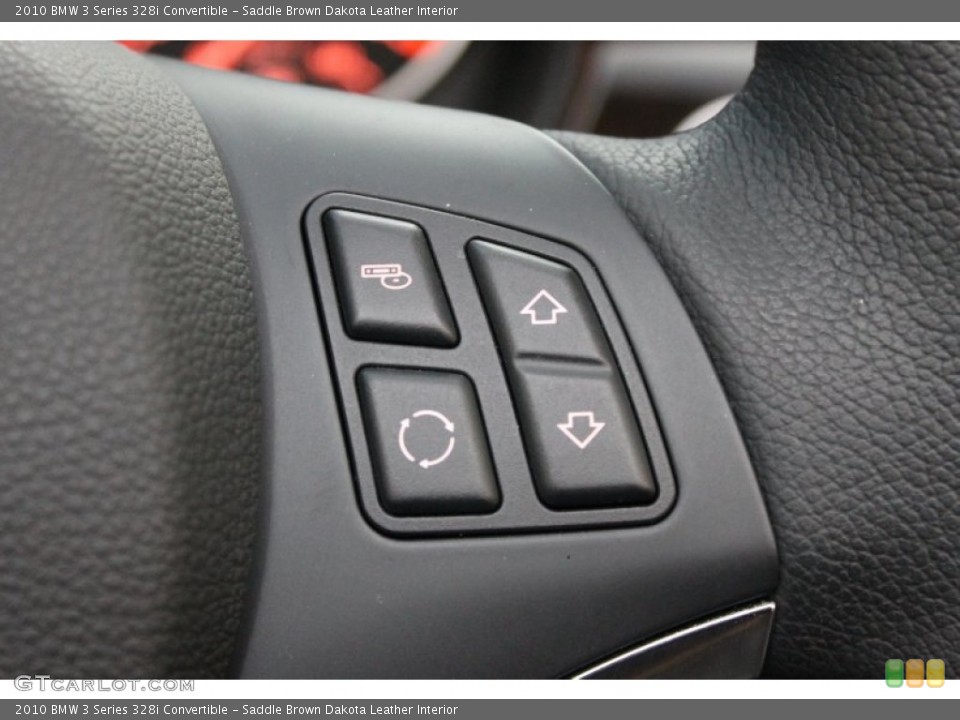 Saddle Brown Dakota Leather Interior Controls for the 2010 BMW 3 Series 328i Convertible #78895198