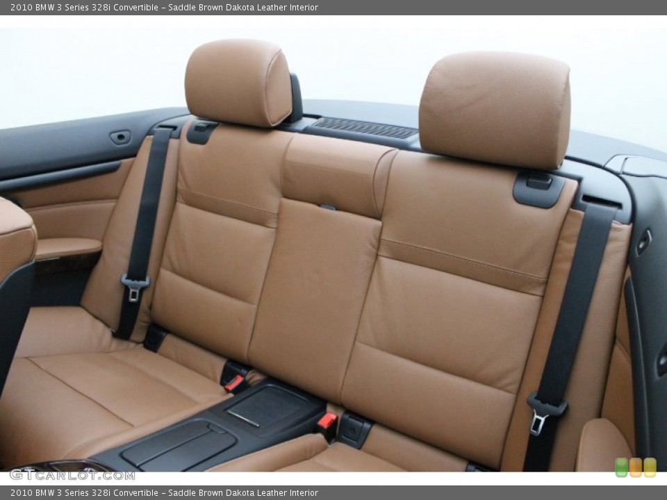 Saddle Brown Dakota Leather Interior Rear Seat for the 2010 BMW 3 Series 328i Convertible #78895266