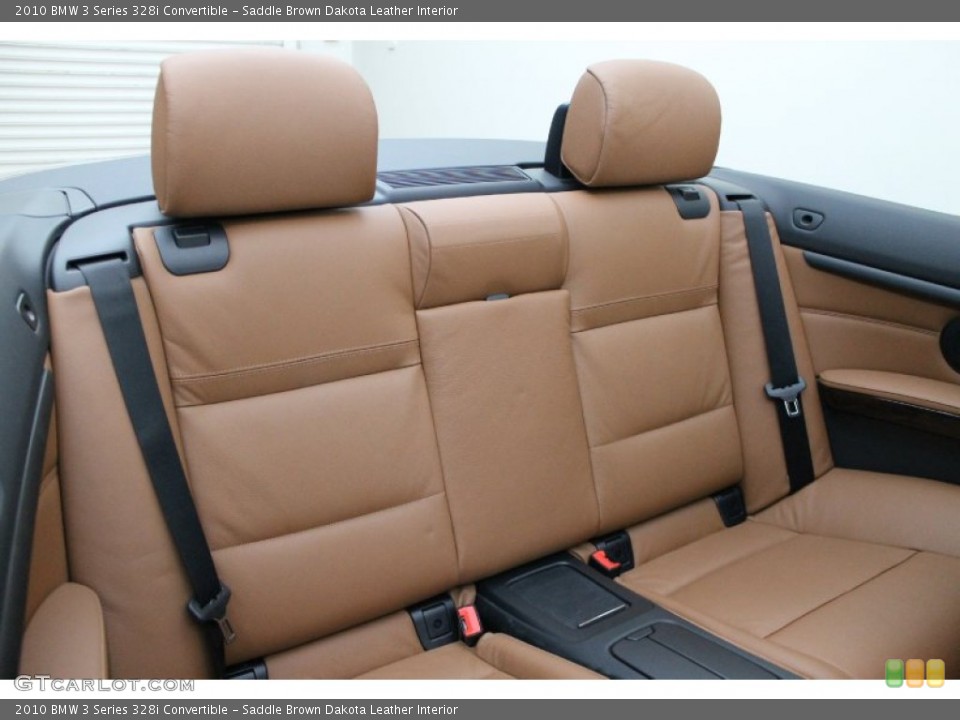 Saddle Brown Dakota Leather Interior Rear Seat for the 2010 BMW 3 Series 328i Convertible #78895284