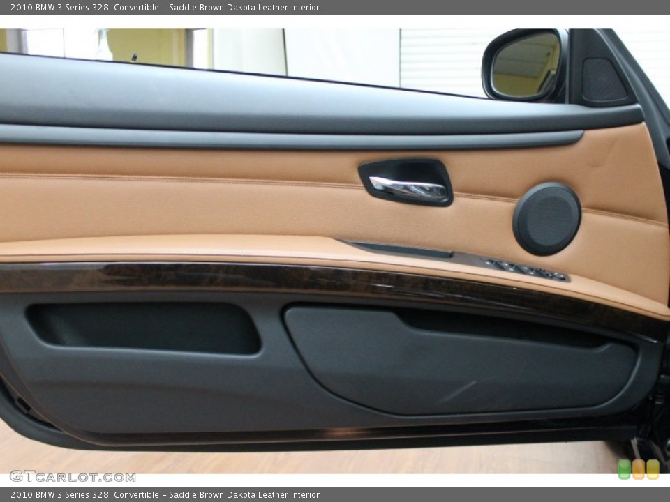 Saddle Brown Dakota Leather Interior Door Panel for the 2010 BMW 3 Series 328i Convertible #78895305