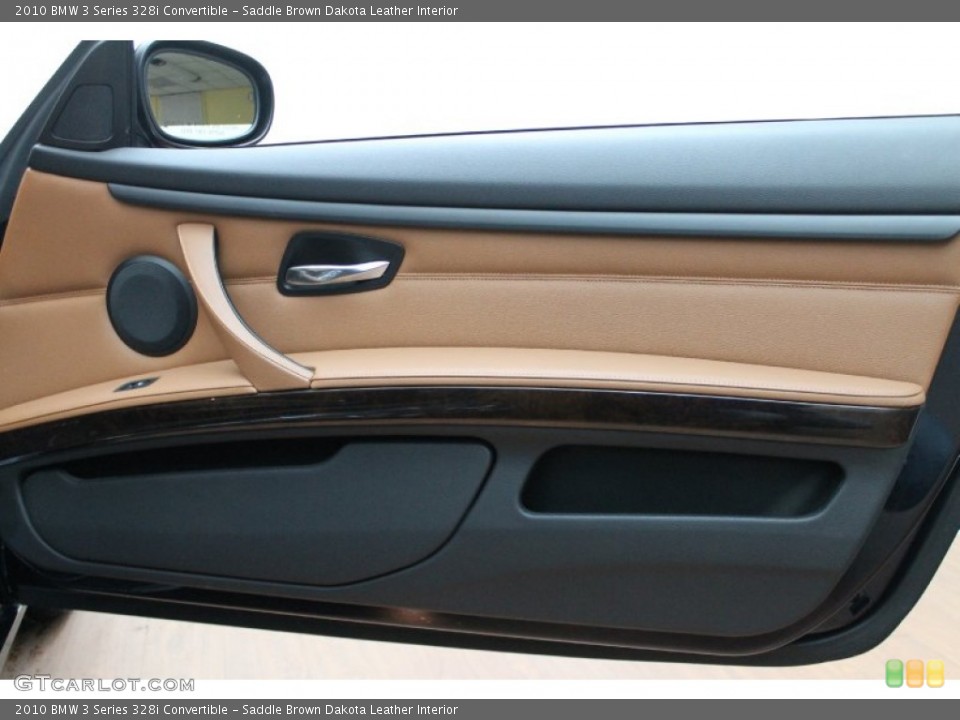 Saddle Brown Dakota Leather Interior Door Panel for the 2010 BMW 3 Series 328i Convertible #78895320