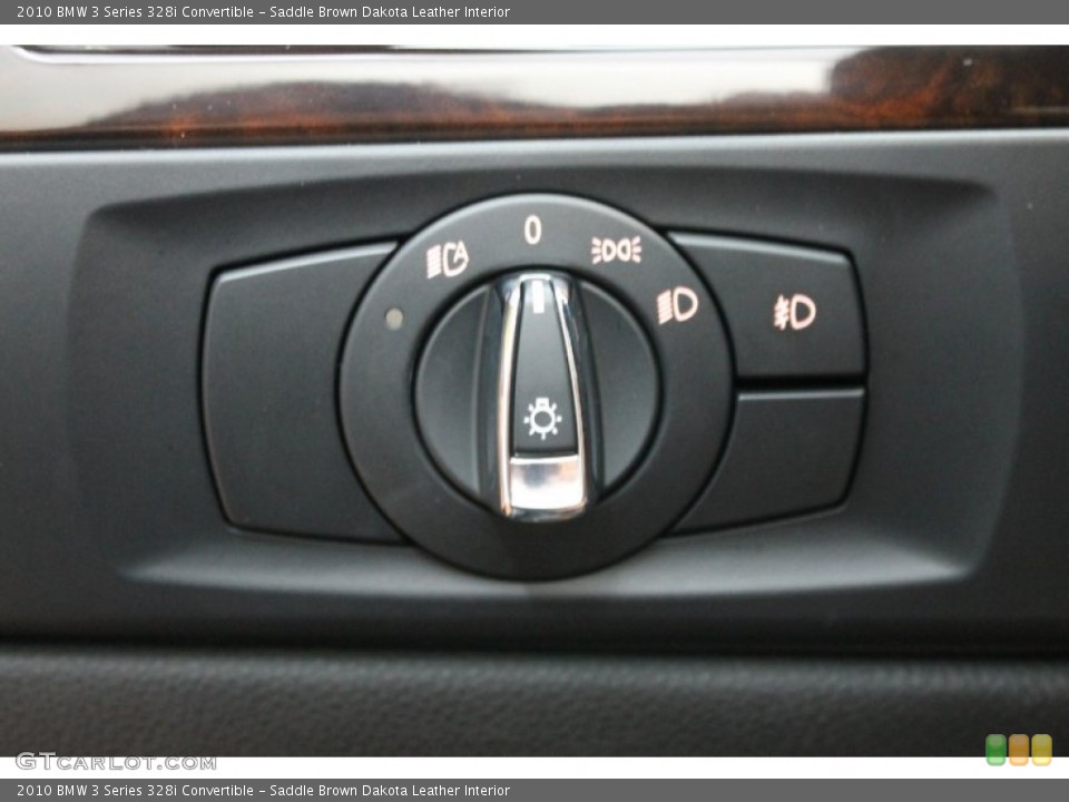 Saddle Brown Dakota Leather Interior Controls for the 2010 BMW 3 Series 328i Convertible #78895356