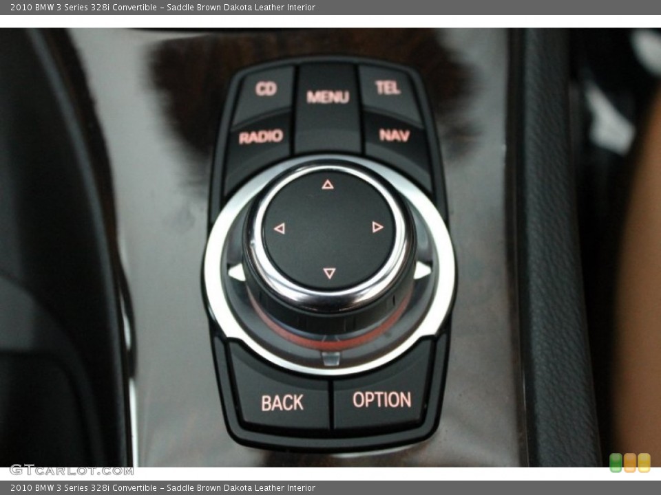 Saddle Brown Dakota Leather Interior Controls for the 2010 BMW 3 Series 328i Convertible #78895392