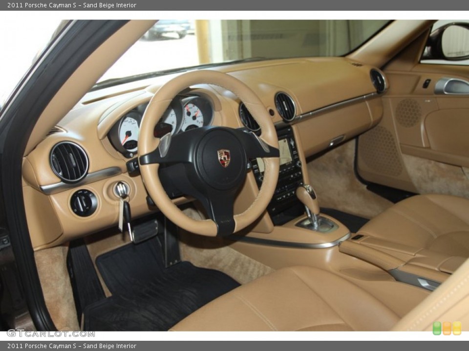 Sand Beige Interior Prime Interior for the 2011 Porsche Cayman S #78895596