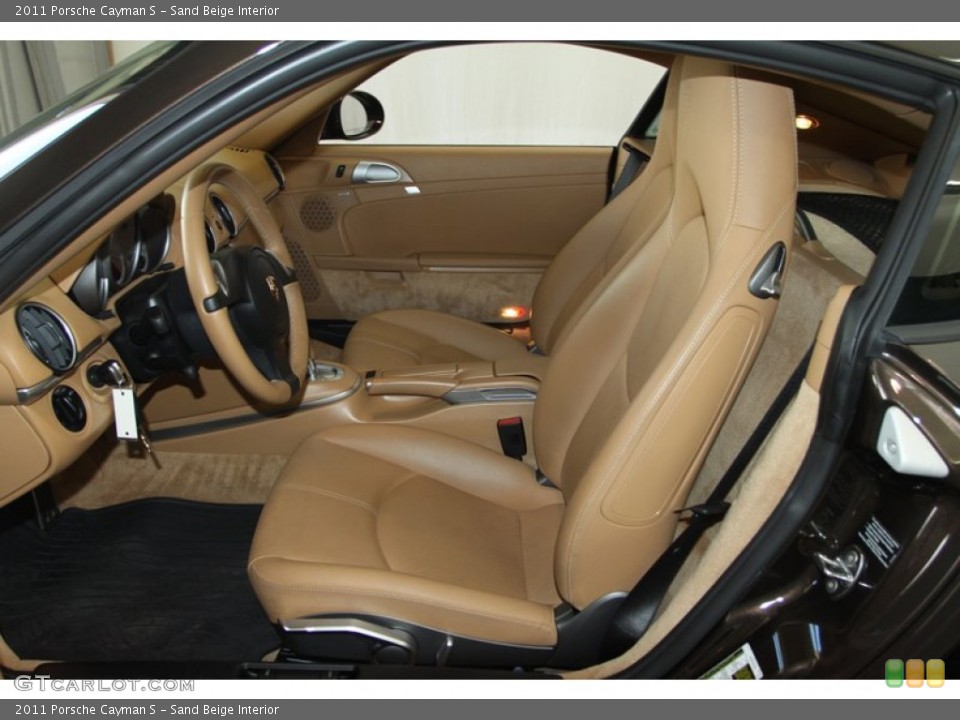Sand Beige Interior Front Seat for the 2011 Porsche Cayman S #78895617