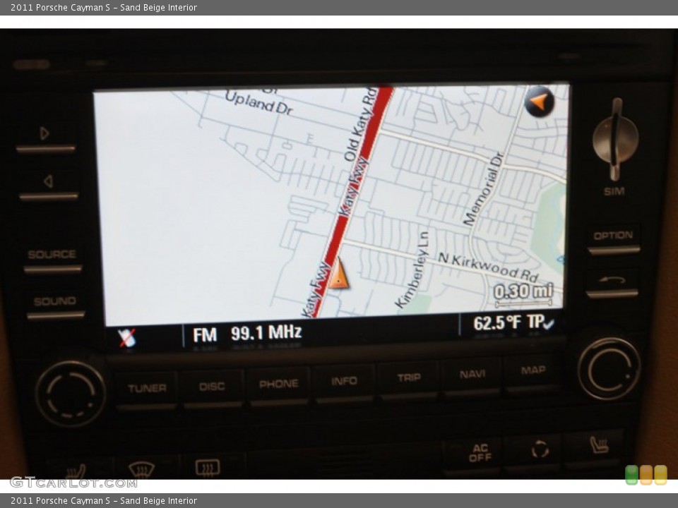 Sand Beige Interior Navigation for the 2011 Porsche Cayman S #78895764