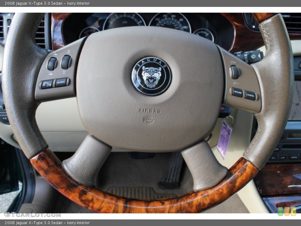 Ivory Interior Steering Wheel for the 2008 Jaguar X-Type 3.0 Sedan #78896328