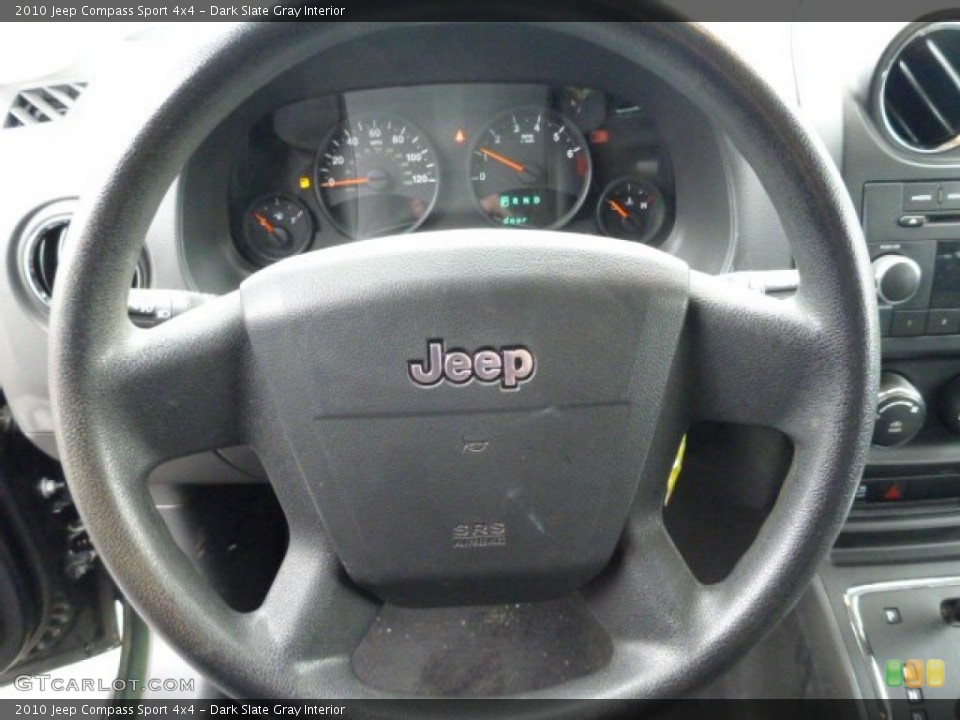 Dark Slate Gray Interior Steering Wheel for the 2010 Jeep Compass Sport 4x4 #78897192