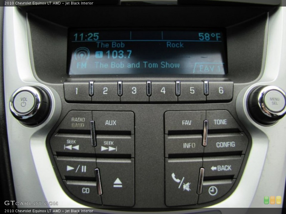 Jet Black Interior Controls for the 2010 Chevrolet Equinox LT AWD #78898266