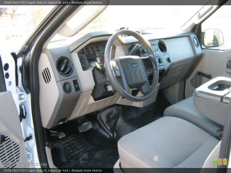 Medium Stone Interior Prime Interior for the 2008 Ford F350 Super Duty XL SuperCab 4x4 #78898845