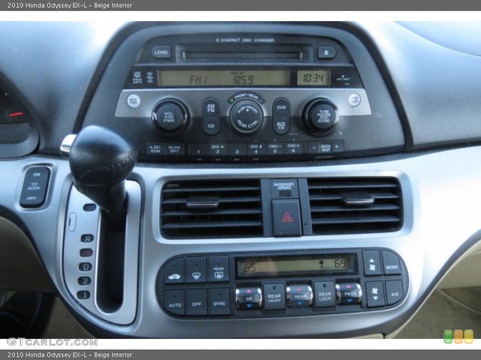 Beige Interior Controls for the 2010 Honda Odyssey EX-L #78899322