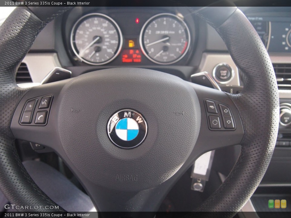 Black Interior Steering Wheel for the 2011 BMW 3 Series 335is Coupe #78899529