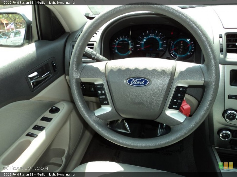 Medium Light Stone Interior Steering Wheel for the 2012 Ford Fusion SE #78900375