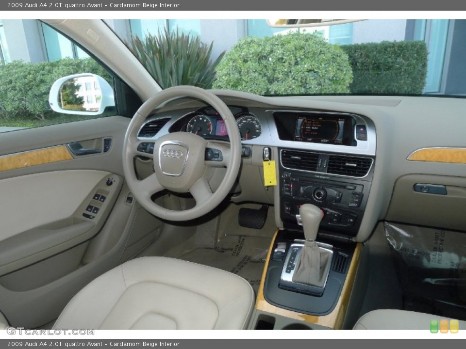Cardamom Beige Interior Dashboard for the 2009 Audi A4 2.0T quattro Avant #78901451