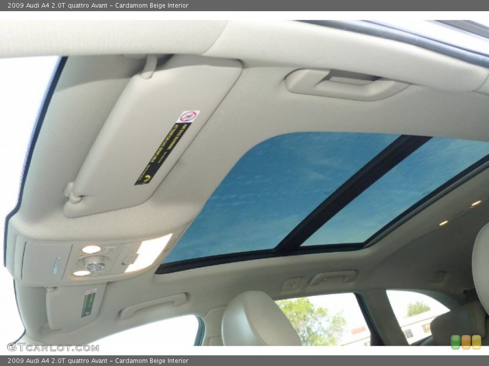 Cardamom Beige Interior Sunroof for the 2009 Audi A4 2.0T quattro Avant #78901615