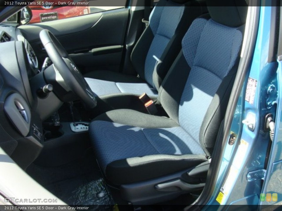 Dark Gray Interior Front Seat for the 2012 Toyota Yaris SE 5 Door #78901842