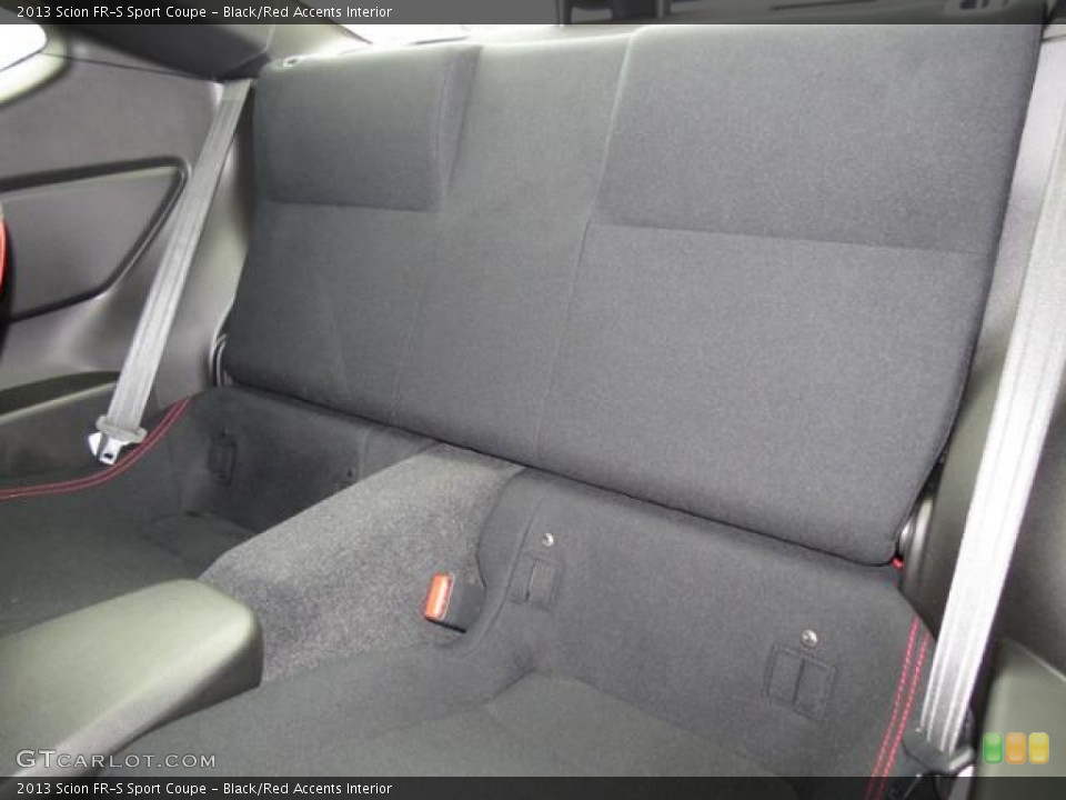 Black/Red Accents Interior Rear Seat for the 2013 Scion FR-S Sport Coupe #78905462