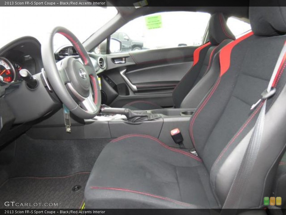 Black/Red Accents Interior Front Seat for the 2013 Scion FR-S Sport Coupe #78905478